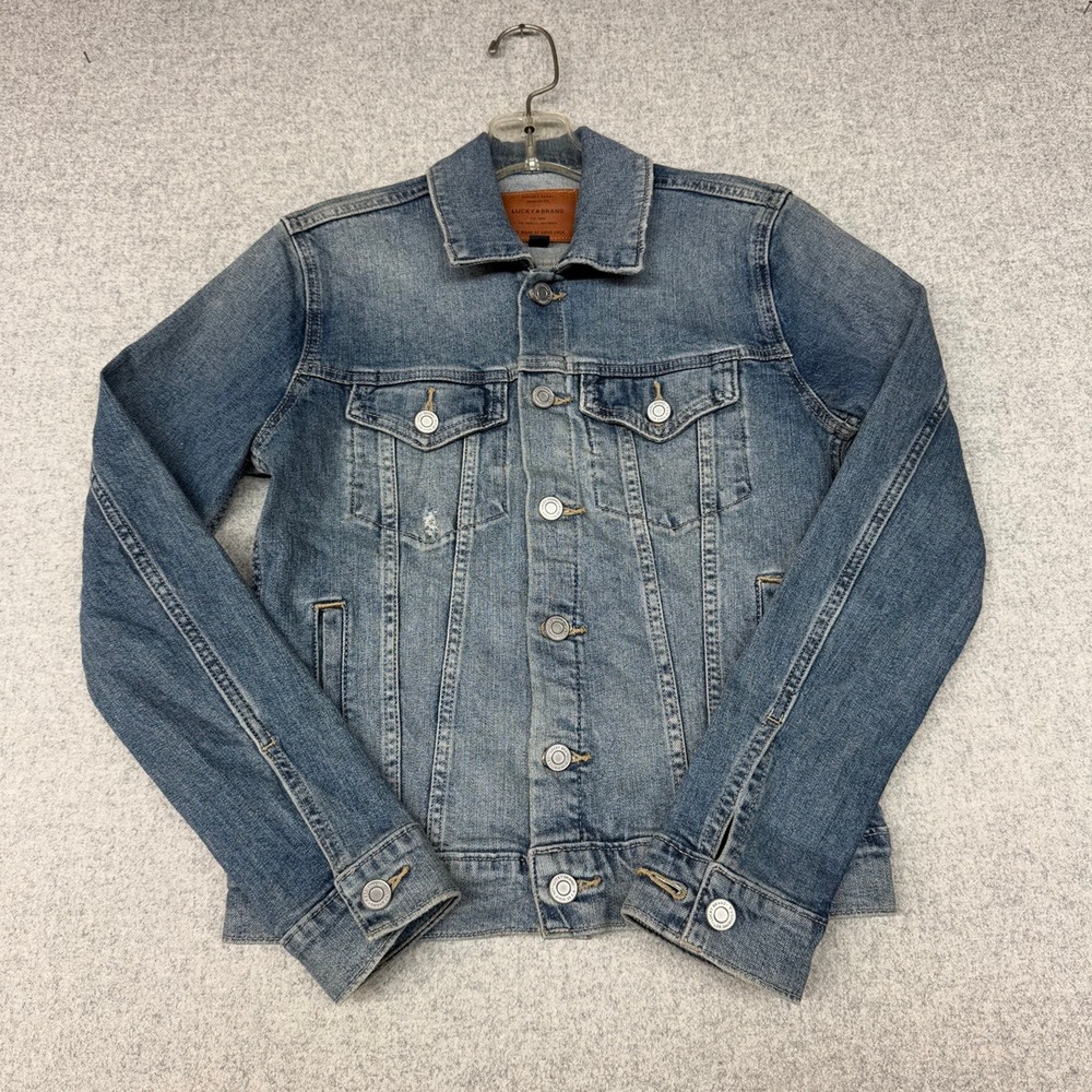 Lucky Brand | Denim Trucker Jacket | XS | Blue | Distressed Cotton Outerwear